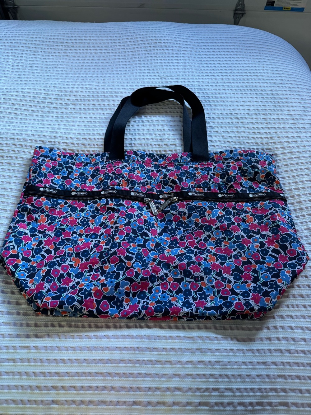 Lesportsac Floral Tote in Navy, Pink, Blue